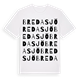 White t-shirt med Bredasjö ordlek t-shirt