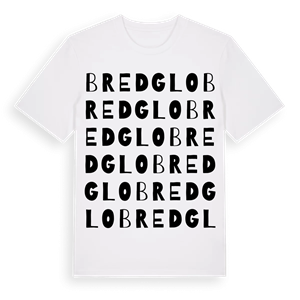 Bredglo ordlek t-shirt – ekologisk bomull t-shirt från Pinshirt