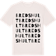 Vintage White t-shirt med Bredshult ordlek t-shirt