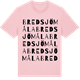 Pink Cotton t-shirt med Bredsjömåla ordlek t-shirt