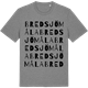 Mid Heather Gray t-shirt med Bredsjömåla ordlek t-shirt