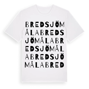 Bredsjömåla ordlek t-shirt – ekologisk bomull t-shirt från Pinshirt