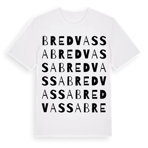 Bredvassa ordlek t-shirt – ekologisk bomull t-shirt från Pinshirt