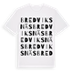 White t-shirt med Bredviksnäs ordlek t-shirt
