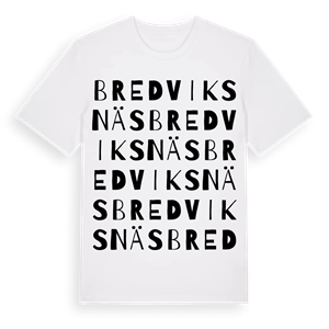 Bredviksnäs ordlek t-shirt – ekologisk bomull t-shirt från Pinshirt