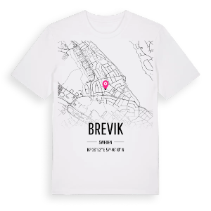 Brevik karta t-shirt – ekologisk bomull t-shirt från Pinshirt
