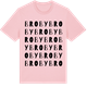 Pink Cotton t-shirt med Broby ordlek t-shirt