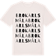 Vintage White t-shirt med Brokarlsmåla ordlek t-shirt