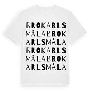Brokarlsmåla ordlek t-shirt – ekologisk bomull t-shirt från Pinshirt