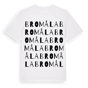 Bromåla ordlek t-shirt – ekologisk bomull t-shirt från Pinshirt