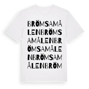 Brömsamålen ordlek t-shirt – ekologisk bomull t-shirt från Pinshirt