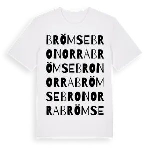 Brömsebro Norra ordlek t-shirt – ekologisk bomull t-shirt från Pinshirt