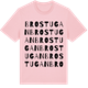 Pink Cotton t-shirt med Brostugan ordlek t-shirt