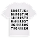 White t-shirt med Brostugan ordlek t-shirt