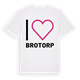 White t-shirt med Jag älskar Brotorp t-shirt stort tryck
