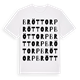 White t-shirt med Bröttorp ordlek t-shirt