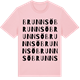 Pink Cotton t-shirt med Brunnsö ordlek t-shirt