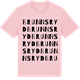 Pink Cotton t-shirt med Brunnsryd ordlek t-shirt