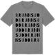 Mid Heather Gray t-shirt med Brunnsudd ordlek t-shirt