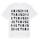 White t-shirt med Brusehult ordlek t-shirt