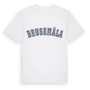 Brusemåla college t-shirt – ekologisk bomull t-shirt från Pinshirt