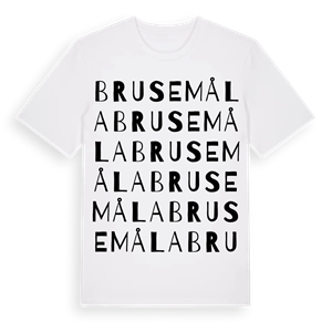 Brusemåla ordlek t-shirt – ekologisk bomull t-shirt från Pinshirt