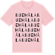 Pink Cotton t-shirt med Buemåla ordlek t-shirt