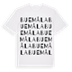 White t-shirt med Buemåla ordlek t-shirt
