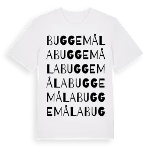 Buggemåla ordlek t-shirt – ekologisk bomull t-shirt från Pinshirt