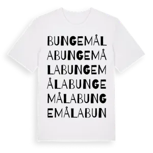 Bungemåla ordlek t-shirt – ekologisk bomull t-shirt från Pinshirt