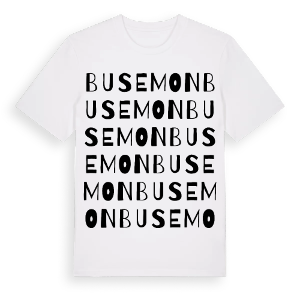 Busemon ordlek t-shirt – ekologisk bomull t-shirt från Pinshirt