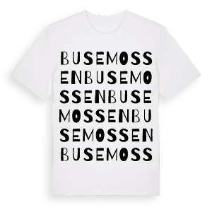 Busemossen ordlek t-shirt – ekologisk bomull t-shirt från Pinshirt