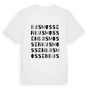 Busmossen ordlek t-shirt – ekologisk bomull t-shirt från Pinshirt