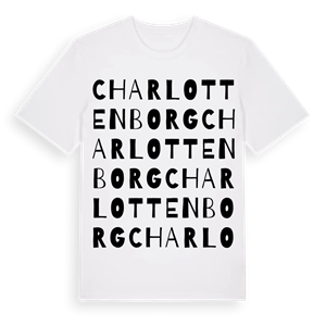 Charlottenborg ordlek t-shirt – ekologisk bomull t-shirt från Pinshirt