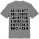 Mid Heather Gray t-shirt med Charlottenlund ordlek t-shirt