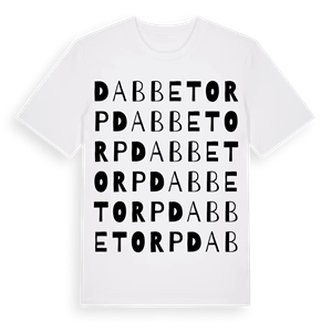 Dabbetorp ordlek t-shirt – ekologisk bomull t-shirt från Pinshirt