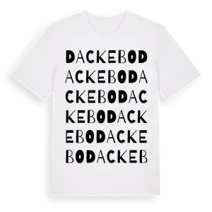Dackebo ordlek t-shirt – ekologisk bomull t-shirt från Pinshirt