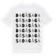 White t-shirt med Dagåsa ordlek t-shirt