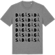 Mid Heather Gray t-shirt med Dagåsa ordlek t-shirt
