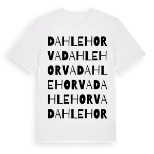 Dahlehorva ordlek t-shirt – ekologisk bomull t-shirt från Pinshirt