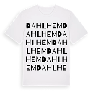 Dahlhem ordlek t-shirt – ekologisk bomull t-shirt från Pinshirt
