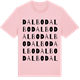 Pink Cotton t-shirt med Dalbo ordlek t-shirt