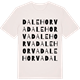 Vintage White t-shirt med Dalehorva ordlek t-shirt