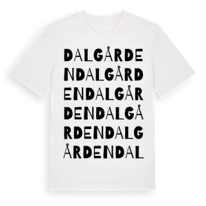 Dalgården ordlek t-shirt – ekologisk bomull t-shirt från Pinshirt