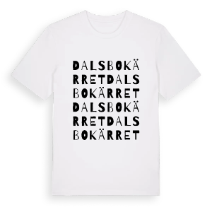 Dalsbokärret ordlek t-shirt – ekologisk bomull t-shirt från Pinshirt