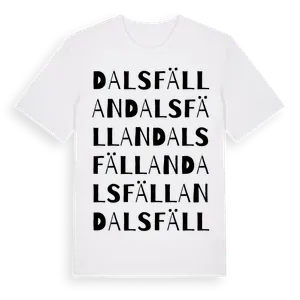 Dalsfällan ordlek t-shirt – ekologisk bomull t-shirt från Pinshirt