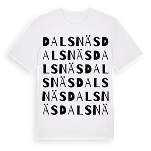 Dalsnäs ordlek t-shirt – ekologisk bomull t-shirt från Pinshirt