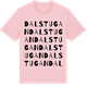 Pink Cotton t-shirt med Dalstugan ordlek t-shirt