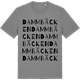 Mid Heather Gray t-shirt med Dammbäcken ordlek t-shirt