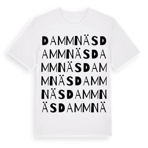 Dammnäs ordlek t-shirt – ekologisk bomull t-shirt från Pinshirt